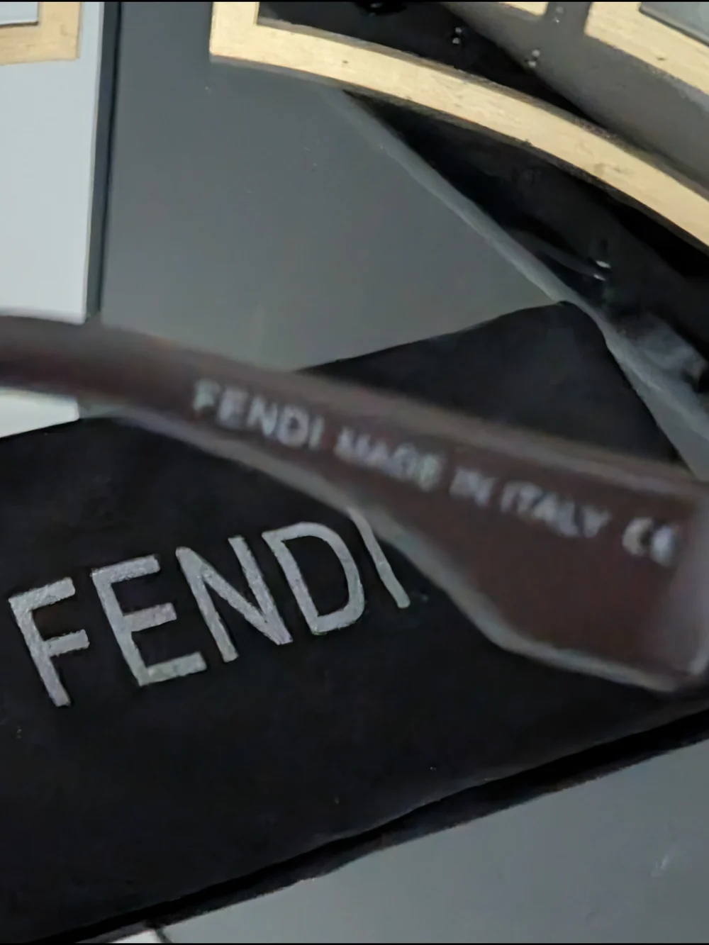 Fendi (Fashion) Clear Frame Sunglasses with Brown Gradient Lenses